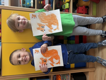 Praca plastyczna „Wiewiórka”